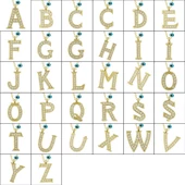 925 Ayar Gümüş Nazar Gold M Harfi Kadın Gümüş Kolye thumbnail 2