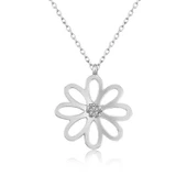 925 Ayar Gümüş Çiçek Bayan Gümüş Kolye - 1