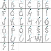 925 Ayar Gümüş Nazar Rodyum P Harfi Kadın Gümüş Kolye thumbnail 2