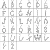 925 Ayar Gümüş Rodyum Kaplama R Harfi Kadın Gümüş Kolye thumbnail 2