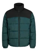 JJMOON STAND COLLAR PUFFER Forest Forest S - 1