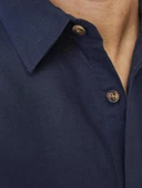 JJESUMMER LINEN BLEND SHIRT LS SN Navy Navy M - 4