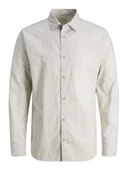 JJESUMMER LINEN BLEND SHIRT LS SN Crockery Crockery L thumbnail 1