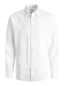JJESUMMER LINEN BLEND SHIRT LS SN White White M thumbnail 2