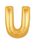 U Harf Folyo Balon Altın Renk  40 İnç - 1