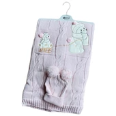 Recos Ayı Desenli Welsoftlu Şapkalı Bebek Battaniyesi - 2