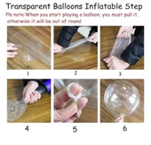 Kırmızı Simli Yulak Şeffaf Balon 24 İnç - 3