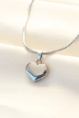 316L Çelik Gümüş Renk Kalp Kolye - TJ-BKO8509 thumbnail 1