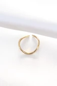 Yassı Gold Renk Ayarlanabilir Yüzük - TJ-BYK3101 thumbnail 2