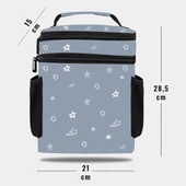 Çocuk Bebek Bakım Seti Termo Çantası Mama Tabağı Silikon Biberon Temizleme Fırçası - 7