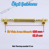 Kader Gold Metal Kulp 128 mm- 12.8 cm Mobilya Çekmece Mutfak Dolabı Dolap Kulpları Kulbu Kulpu Altın thumbnail 2