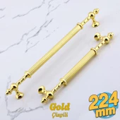 Kader Gold Metal Kulp 224 mm- 22.4 cm Mobilya Çekmece Mutfak Dolabı Dolap Kulpları Kulbu Kulpu Altın thumbnail 1