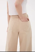 FASHION FRIENDS KADIN YÜKSEK BEL GENİŞ PAÇA PANTOLON 23Y-PNT0297K1 - 5