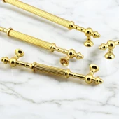 Kader Gold Metal Kulp 256 mm- 25.6 cm Mobilya Çekmece Mutfak Dolabı Dolap Kulpları Kulbu Kulpu Altın - 6