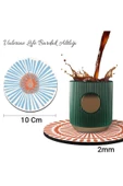 Valerine Life Yıkanabilir Kaymaz Ofis Çay ve Kahve Fincan Bardak Altlığı 10x10cm 6 Adet Model No.502 - 4