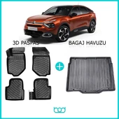 Bod Citroen C4 3D Havuzlu Paspas ve Bagaj Havuzu Seti 2021-Sonrası - 1
