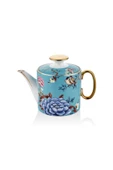 Floral Blue Porselen Demlik Teapot Çaydanlık - 1