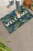 Valerine Life Amazon Yaprak Desenli Welcome Kapı Önü Paspası 45x70cm thumbnail 2