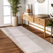 Kabartmalı Halı Dalga desenli Salon Halısı İskandinav Bohem tarzı yumuşak Halı Bej thumbnail 3