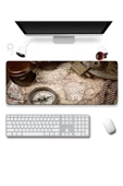 SonicTouch UltraGrand Gezginci Kaşif Gamer Oyuncu Xxl Kahverengi Klavye Mouse Pad 40x90Cm - 1