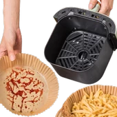 Pişirme Kağıdı Air Fryer 20cm Hava Fritöz Yağ Geçirmez Yapışmaz 50 Adet Yuvarlak Tabak Model PVC - 2
