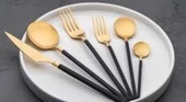ARYILDIZ VERSAY BLACK-GOLD CKB SET 36 PARÇA - 1