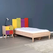 Rainbow Tek Kişilik Karyola-Sonoma-Renkli 105x106x206 cm (GxYxD) - 1