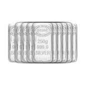 RimaGold 10 Adet İAR 250 Gr Gümüş Külçe - 1