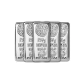 RimaGold 5 Adet NadirGold 250 Gr Gümüş Külçe - 1