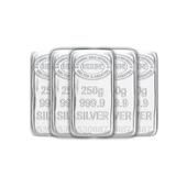 RimaGold 5 Adet İAR 250 Gr Gümüş Külçe - 1
