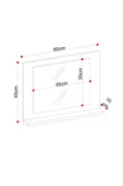 Makbulce Yakut Dresuar,60X45 Raflı Banyo Aynası Atlantik Çam - 3