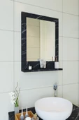 Makbulce Safir Banyo Aynası Dresuar 45X60 Mermer Raflı Banyo Aynası - 2