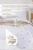 Evlen Home Collection Pamuklu Emmy Yatak Örtüsü Seti Tek Kişilik Günlük Boho Çift Taraflı 2 Parça Dolgulu Tufting - 8