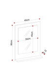 Makbulce Safir Banyo Aynası Dresuar 45X60 Mermer Raflı Banyo Aynası - 3