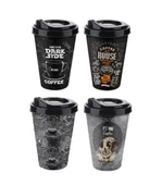 Kahve Bardağı - Kapaklı Desenli 650ml - 1