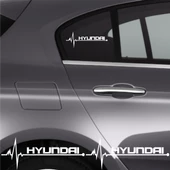Hyundai Bayon İçin özel yeni uyumlu Aksesuar Oto Ritim özel yeni sticker 2 Adet 20*9 Cm - 1