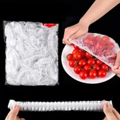 100 Adet Lastikli Tazeliği Koruyan Tencere Ve Tabak Bonesi  Esnek Strech Kapak - 5