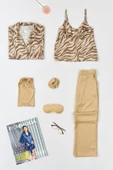 6'lı Zebra Hem İçerde Hem Dışarıda Pijama Taş Takımı - 1
