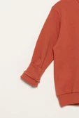 Etiket Detaylı Sweatshirt Jogger Turuncu Alt Üst Takım - 4