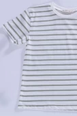 Çizgili Tshirt Şort Yeşil Takım thumbnail 2