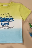 Batik Baskılı Su Yeşili Tshirt Şort Takım - 2