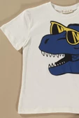 Dinozor Baskılı Saks Alt Üst Şort Takım - 2