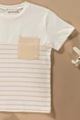 Çizgili Garnili Cepli Taş Tshirt Şort Takım thumbnail 2
