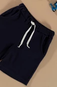 Batik Yıkamalı Lacivert Tshirt Şort Takım - 3