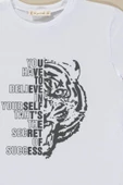 Kaplan Baskılı Beyaz Tshirt Şort Takım - 2
