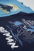 4'lü Batman Baskılı Lacivert Tshirt Şort Pantolon Takım - 4