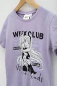 4'lü Winx Baskılı Tshirt Şort Pantolon Lila Takım thumbnail 2