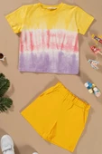 Batik Yıkamalı Sarı Tshirt Şort Takım thumbnail 1