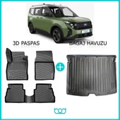 Bod Ford Courier 3D Havuzlu Paspas ve Bagaj Havuzu Seti 2024-Sonrası - 1