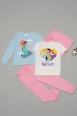 4'lü Disney Princess Baskılı Tshirt Şort Pantolon Takım thumbnail 2